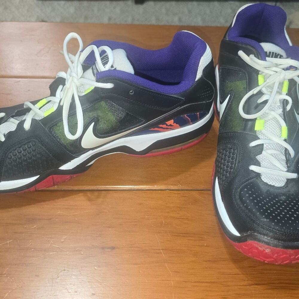 Nike Air Max CourtBallistec CB Purple 4.3 Tennis Shoes Mens Size 15